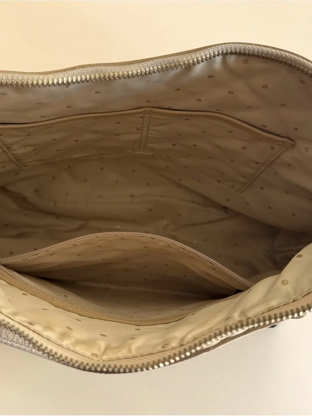 Kate Spade Beige Quilted Leather Chain Shoulder Hobo Bag